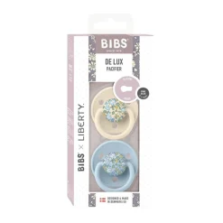 Bibs Liberty 2Pk Deluxe Silikone, Baby Blue Mix