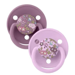 Bibs Liberty 2Pk Deluxe Silikone, Mauve Mix