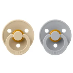 Bibs 2Pk Colour Latex Symmetrisk Str.1, Vanilla/Cloud