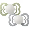 Bibs 2Pk Supreme Glow Silikone Str.1, Sage/Cloud Night