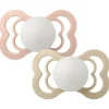 Bibs 2Pk Supreme Glow Silikone Str.1, Blush/Vanilla Night