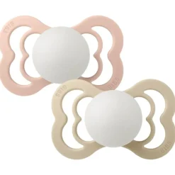 Bibs 2Pk Supreme Glow Silikone Str.1, Blush/Vanilla Night
