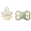 Bibs 2Pk Supreme Silikone Str.2, Ivory/Sage