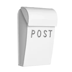Bruka Postkasse Mini, Hvid M.Solv