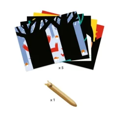 Djeco Kreativ Scratch, Dyrevenner