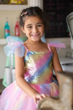 Great Pretenders Rainbow Fairy Kjole, Str.3-4Ar