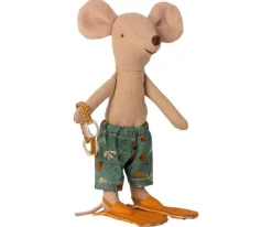 Maileg Beach Mice, Big Brother In Cabin De Plage 16-1732-01