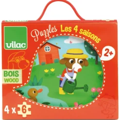 Puslespil Vilac | 4 Stk. I Bondega Rdstema Shop Nu | All About Kids