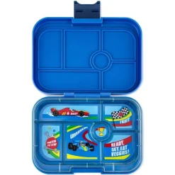 Yumbox Original 6 Rum, Blue/Race Cars