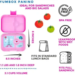 Yumbox Panino 4 Rum, Fifi Pink/Paris