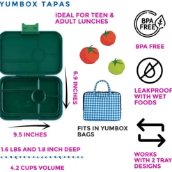 Yumbox Tapas 5 Rum, Green/Jungle